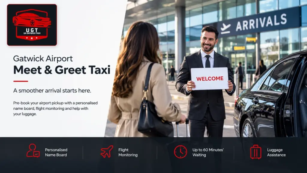 Gatwick Airport Meet & Greet Taxi by UK Gatwick Taxi